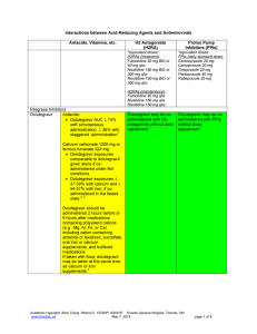 Interactions between Acid-Reducing Agents and Antiretrovirals