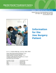 Information for the Jaw Surgery Patient
