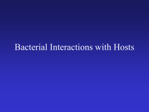 Bacterial Interactions with Hosts