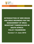 Introduction of new drugs and drug regimens for the management of