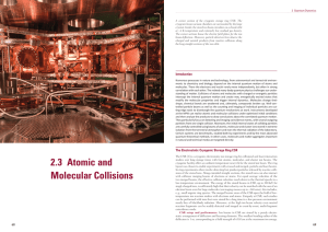 2.3 Atomic and Molecular Collisions