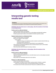 (Interpret genetic test results).