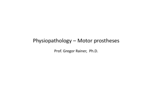 Physiopathology – Motor prostheses