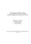 The kingdom of Wurttenmerg and the making of Germany, 1815-1871