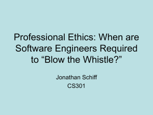 Professional Ethics: When Are Engineers Required to “Blow the