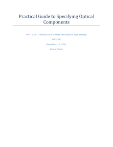 Practical Guide to Specifying Optical Components