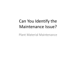 Can You Identify the Maintenance Issue?