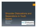 Shoulder Dislocations and Separations in Youth Sports