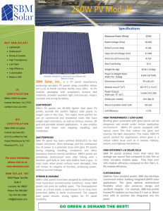 250W PV Module