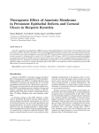 Therapeutic Effect of Amniotic Membrane in Persistent Epithelial