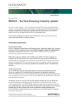 REACH – Surface Cleaning Industry Update