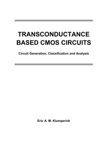 TRANSCONDUCTANCE BASED CMOS CIRCUITS