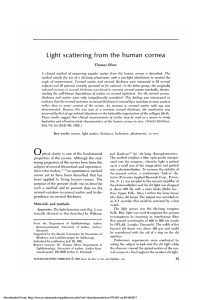 Light scattering from the human cornea.