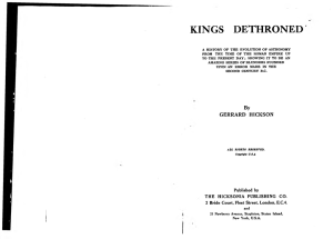 Kings Dethroned - The Flat Earth Society