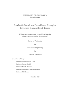 Stochastic Search and Surveillance Strategies for