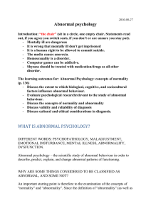 what is abnormal psychology?