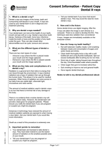 Dental X-Rays - Patient Information Sheets