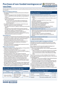 Purchase of non-funded meningococcal vaccines