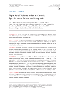 Right Atrial Volume Index in Chronic Systolic Heart Failure and