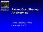 Patient Cost Sharing: Trends and