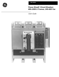 Power Break® Circuit Breakers 800–2000 A Frames, 240–600 Vac