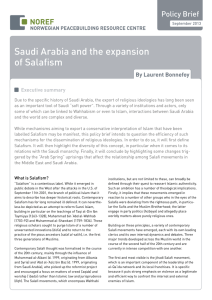 Saudi Arabia and the Expansion of Salafism