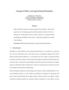 Concepts of Object- and Agent-Oriented Simulation