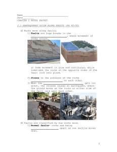 ES Ch 2 NOTES Earthquakes