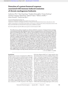 Detection of a potent humoral response associated with immune