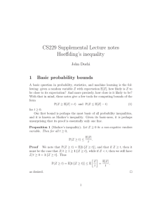 CS229 Supplemental Lecture notes Hoeffding`s inequality