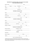 ORTHODONTIC QUESTIONNAIRE AND ACQUAINTANCE FORM