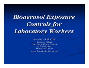Bioaerosol Exposure Controls for Laboratory Workers