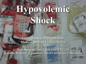 Hypovolemic shock