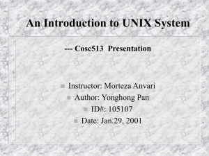 Introduction to UNIX System