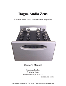 Zeus Power Amplifier