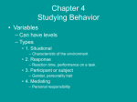 Studying Behavior