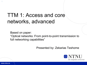 1. Optical networks: From point-to