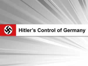 Hitler`s Control of Germany