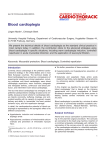 Blood cardioplegia - Area