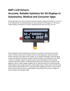 NXP`s LCD Drivers: Accurate, Reliable Solutions for VA Displays in