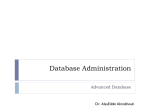 Lesson11 Database Administration