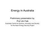 Overview of Australia`s Energy Sector – Current