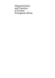 Administration and Taxation in Former Portuguese Africa