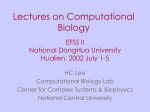 Lectures on Computational Biology