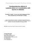 Cardioprotective effects of cysteine alone or in