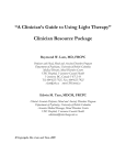“A Clinician`s Guide to Using Light Therapy” Clinician Resource