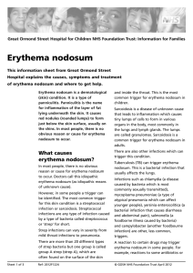Erythema nodosum - Great Ormond Street Hospital