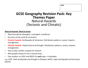 GCSE Geography Revision Pack: Key Themes Paper Natural