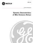 Dynamic Characteristics of Mho Distance Relays