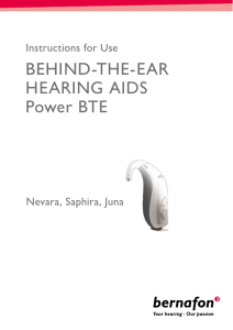 BEHIND-THE-EAR HEARING AIDS Power BTE